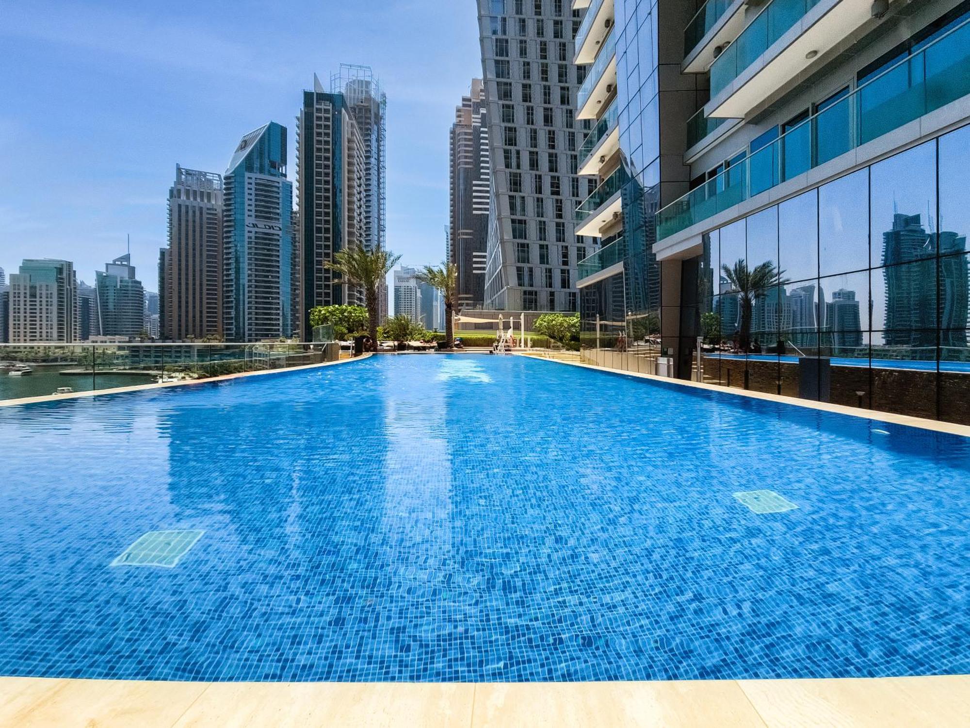 Ultra Modern 1Bd In Damac Heights Marina Apartment Дубай Екстериор снимка